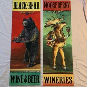 Black Bear Wine and Beer and Mooseberry Wineries -Penny Wagner 12"x36" Art Print